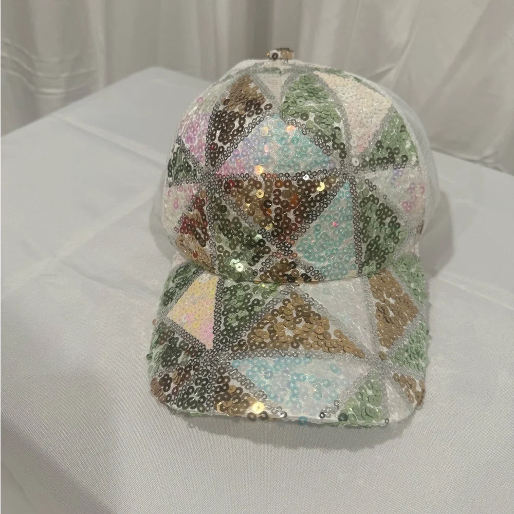 Sequin baseball cap